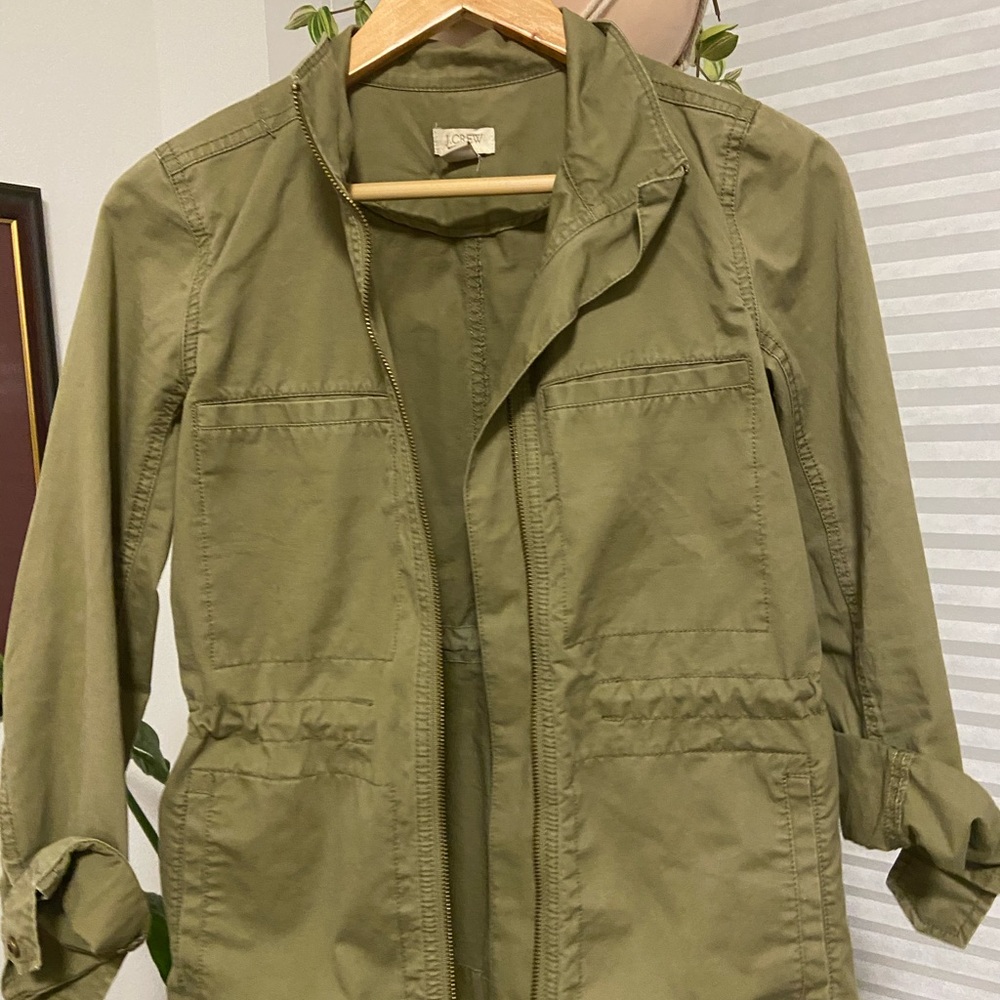 J.Crew Military Olive Green Jacket Sz. XXS Like New - Picture 4 of 5
